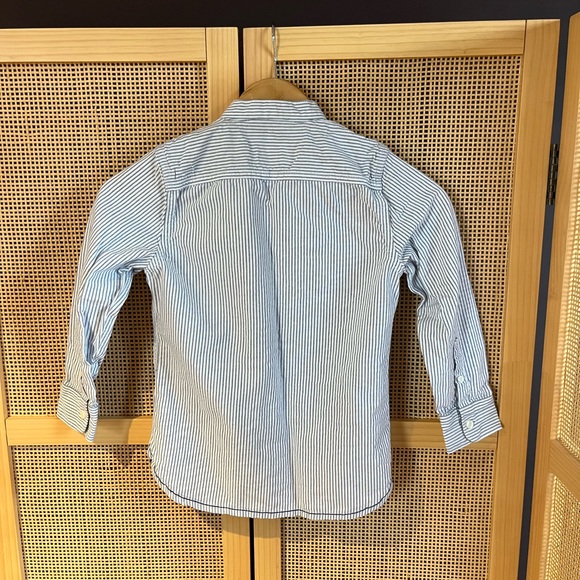 Mini Boden Boys 7-8 Banded Collar Long Sleeve Button Down - Picture 5 of 5